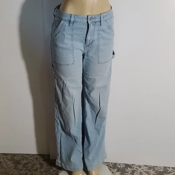 American Eagle Outfitters Light Blue Flare Jeans - Picture 2 of 16